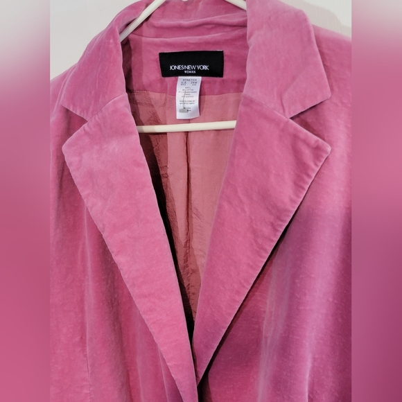 Jones New York Pink Velvet Women's Blazer Size 24W NWOT - Picture 2 of 5